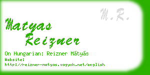 matyas reizner business card