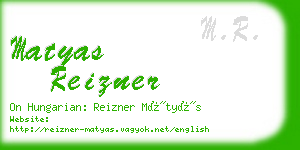 matyas reizner business card